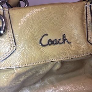 Coach Beige Leather Shoulder Bag